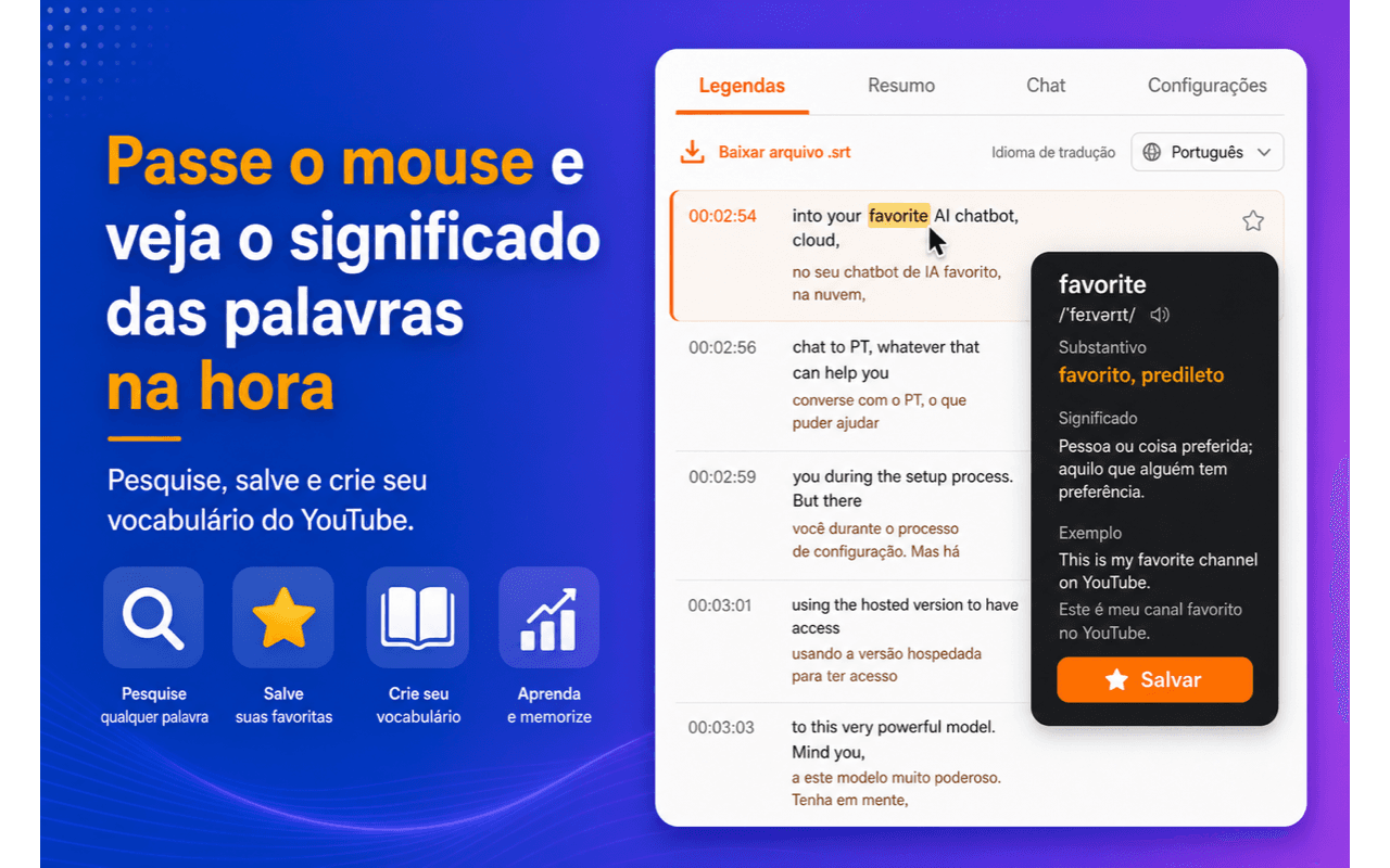 Consulte palavras na hora